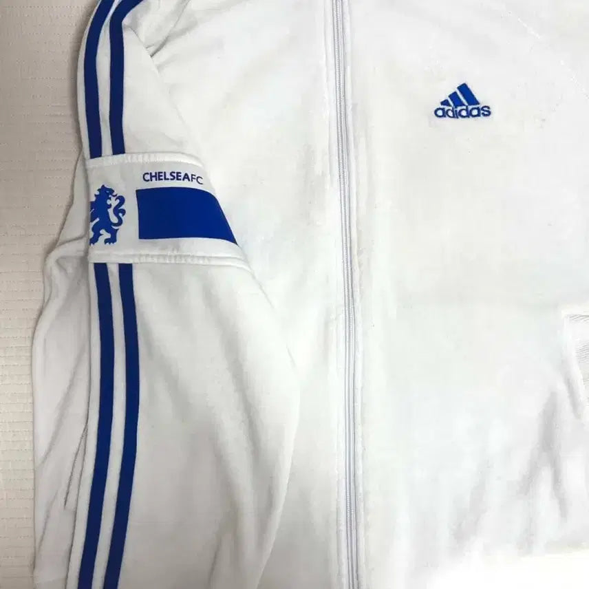 [BUNJANG] Adidas Chelsea Track Top White Jersey / 아디다스 첼시 져지 트랙탑 화이트