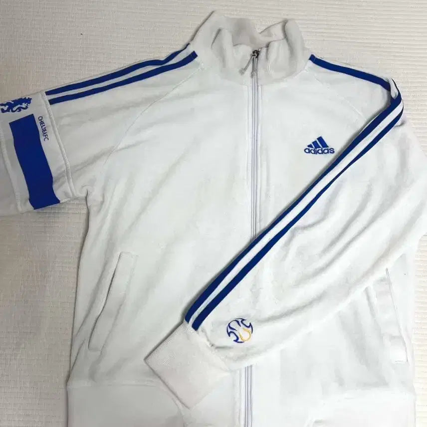 [BUNJANG] Adidas Chelsea Track Top White Jersey / 아디다스 첼시 져지 트랙탑 화이트