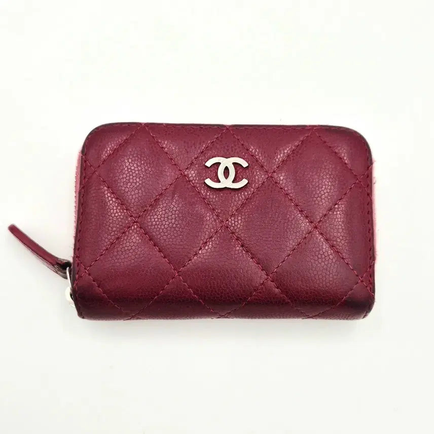 [BUNJANG] Chanel Classic Zip Card Wallet Caviar Leather Red / [중고명품셀렉트]샤넬 지퍼돌이 카드지갑 캐피어 레드