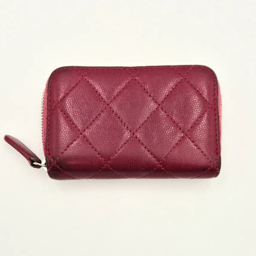 [BUNJANG] Chanel Classic Zip Card Wallet Caviar Leather Red / [중고명품셀렉트]샤넬 지퍼돌이 카드지갑 캐피어 레드