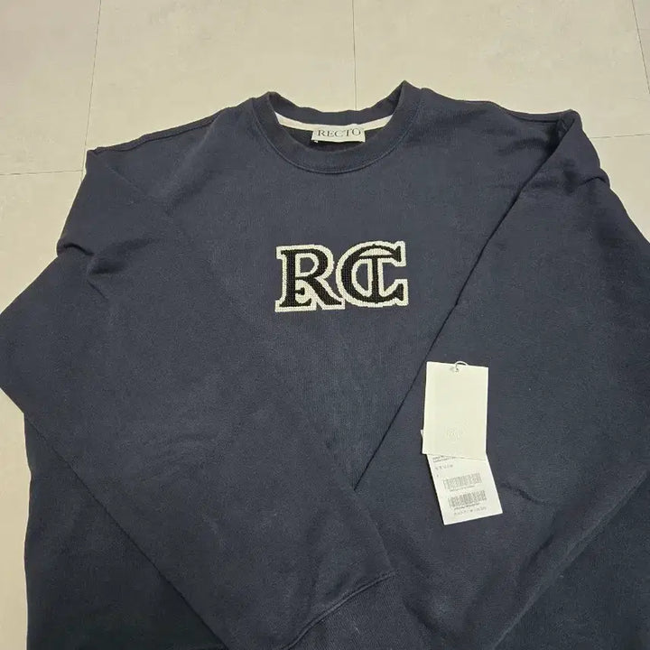 [SOLD OUT] 렉토 RC 엠브로이드  로고 자수 맨투맨 스웻셔츠 네이비/F