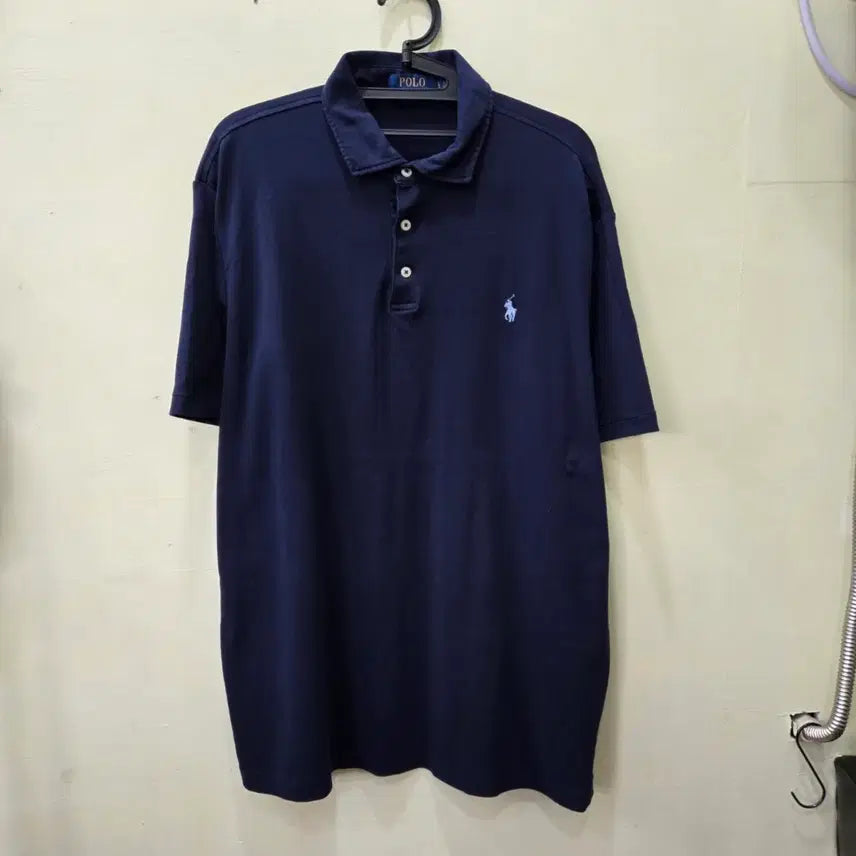 [BUNJANG] Polo Ralph Lauren Classic Fit Navy PK Shirt / [ L ] 폴로 랄프로렌 반팔 PK
