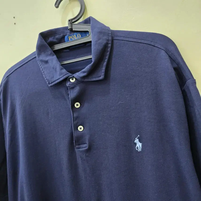 [BUNJANG] Polo Ralph Lauren Classic Fit Navy PK Shirt / [ L ] 폴로 랄프로렌 반팔 PK