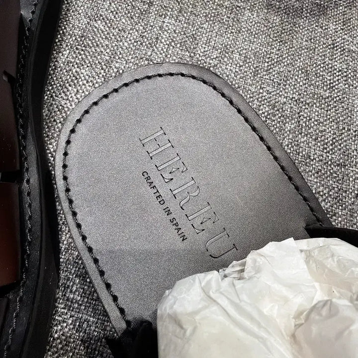 [BUNJANG] HEREU Brown Leather Dira Mule Sandals / (정품/새상품) HEREU 헤레우 남성 브라운 레더 디라 뮬 샌들