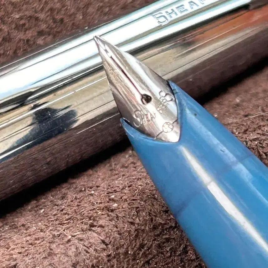 [BUNJANG] Sheaffer Fountain Pen (1970s) - Sky Blue, F Nib / 70년대 Sheaffer 쉐퍼 만년필 - 하늘색 바디, F촉