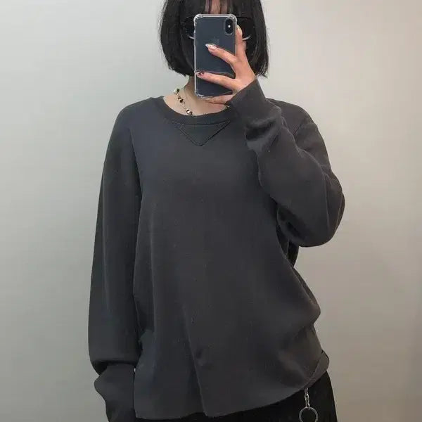 [SOLD OUT] 50 남성 우영미 크루넥 혼방 스웨트셔츠 맨투맨 차콜