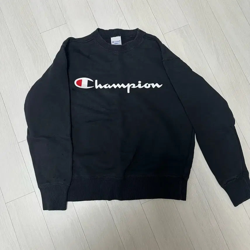 [BUNJANG] Champion Black Sweatshirt / 챔피온 블랙 맨투맨