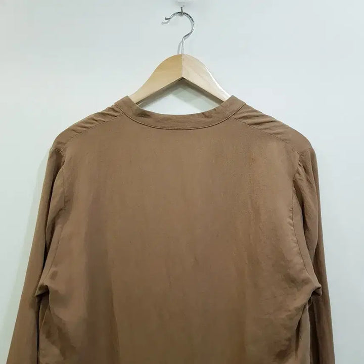 [SOLD OUT] 자라 브이넥 루즈핏 박시 언발 긴팔 롱 블라우스 여L Q339