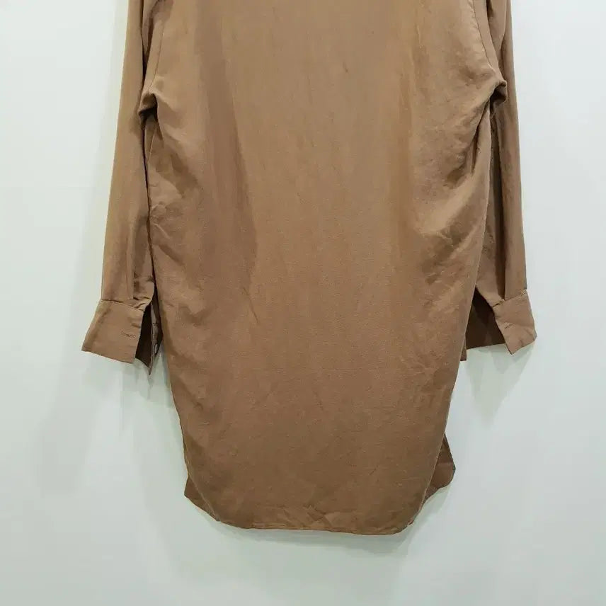 [SOLD OUT] 자라 브이넥 루즈핏 박시 언발 긴팔 롱 블라우스 여L Q339