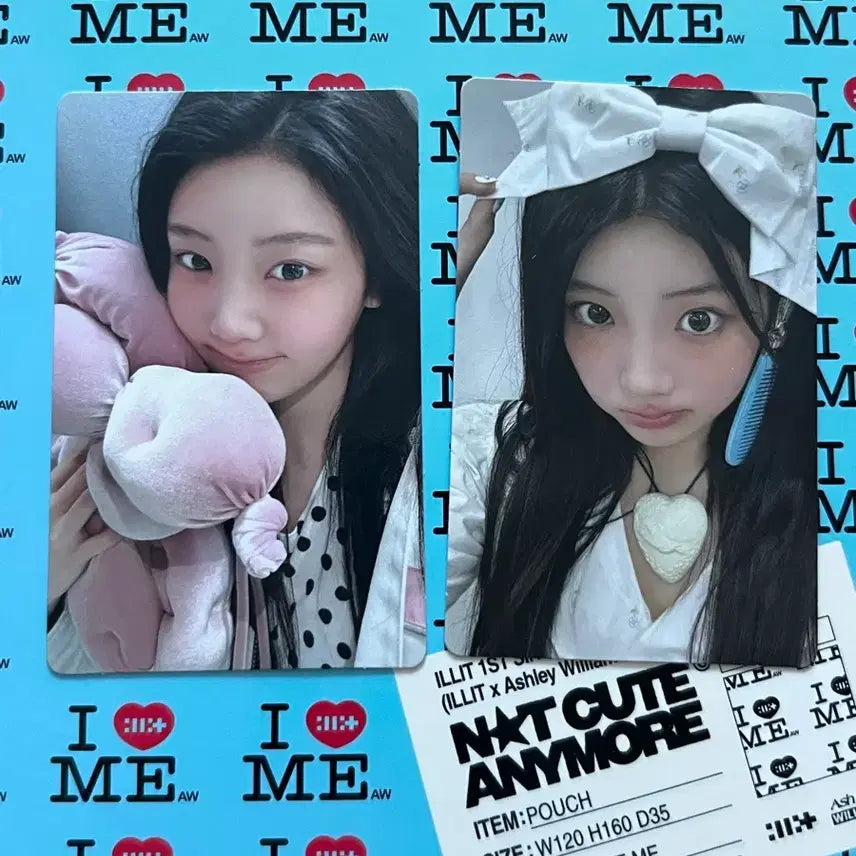 [SOLD OUT] 아일릿 낫큐트애니모어 애슐리 윌리엄스 파우치 원희 포카