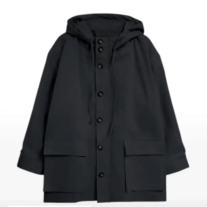[BUNJANG] Deggy Rive Utility Hood Coat Navy / 더기 리베 유틸리티 후드 코트 네이비