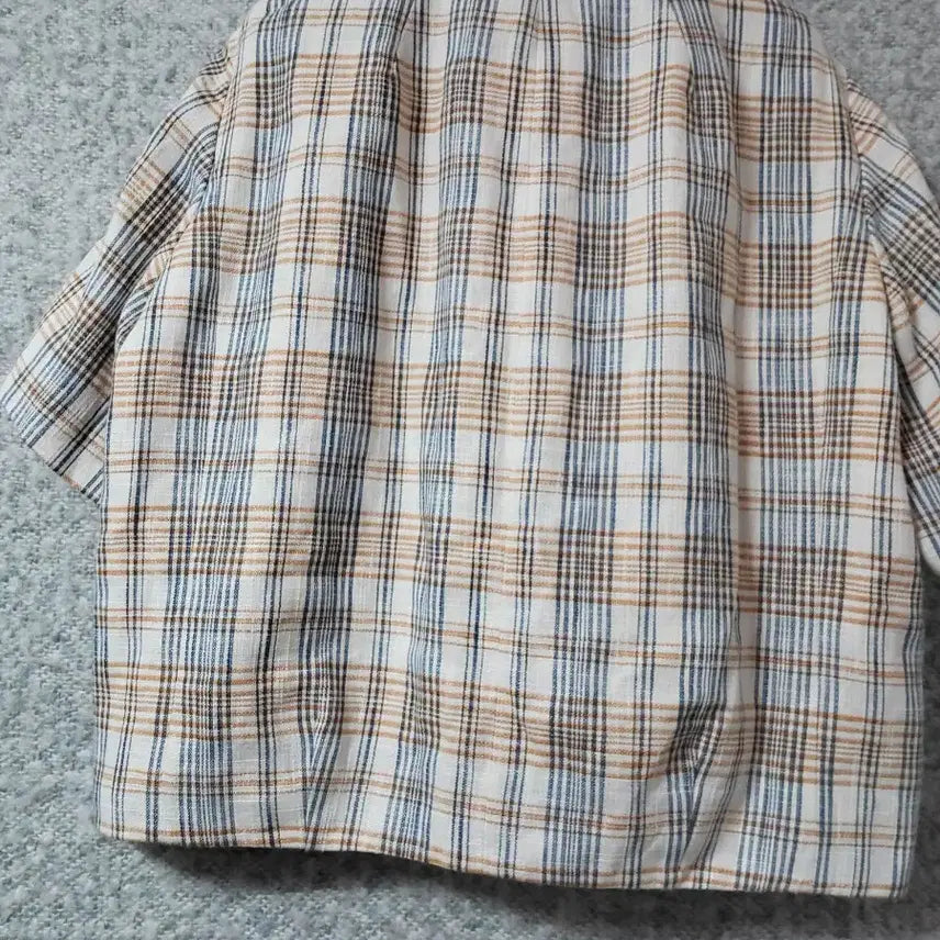 [BUNJANG] TIME POSTMODERN Checkered Short Sleeve Jacket / TIME POSTMODERN 체크 반팔 마자켓