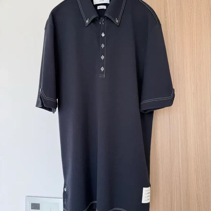 [BUNJANG] Thom Browne Wool Blend Short Sleeve Polo Shirt Size 4 / 톰브라운 폴로셔츠 반팔 사이즈4