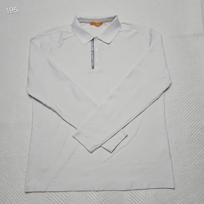 [BUNJANG] Louis Castel White Functional Long Sleeve Polo Shirt (Size 110) / 루이까스텔 화이트 기능성 긴팔 카라티 (110)