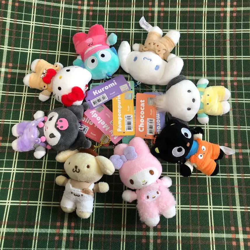 [BUNJANG] Sanrio Character Overalls Keyring 8-Piece Set / 산리오 멜빵키링 8종세트