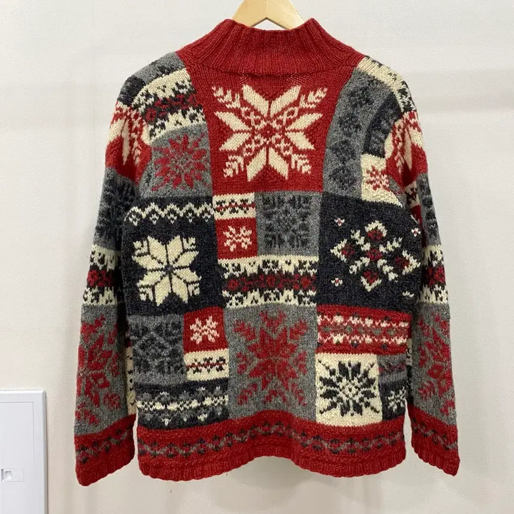 [BUNJANG] Polo Ralph Lauren Nordic Half-Zip Wool Hand Knit Sweater / <M> 폴로 랄프로렌 빈티지 노르딕 반집업 울 핸드니트