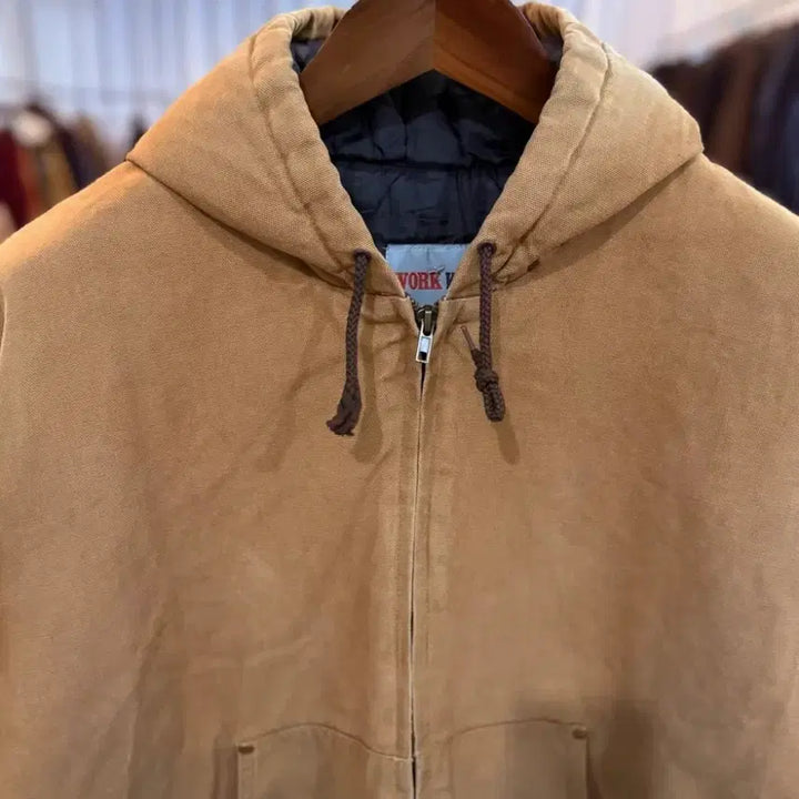 [BUNJANG] Vintage 90s American Workwear Khaki Hooded Jacket / Vintage] 90s 아메리칸 워크웨어 카키 후드 자켓