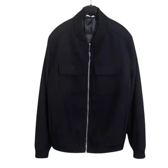 [BUNJANG] Zara Black Zip-Up Stadium Jacket / 남성XL / 자라 블랙 집업 스타디움자켓BK A-18