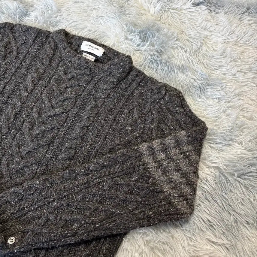[BUNJANG] Thom Browne Aran Cable Knit Sweater / [3 Size] 톰브라운 아란 케이블 니트