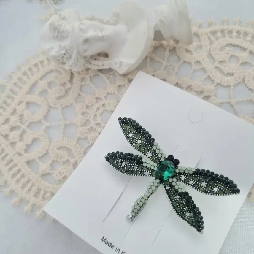 [BUNJANG] Beaded Dragonfly Brooch / 비즈 장식 잠자리 브로치(새상품)