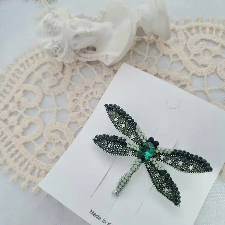 [BUNJANG] Beaded Dragonfly Brooch / 비즈 장식 잠자리 브로치(새상품)