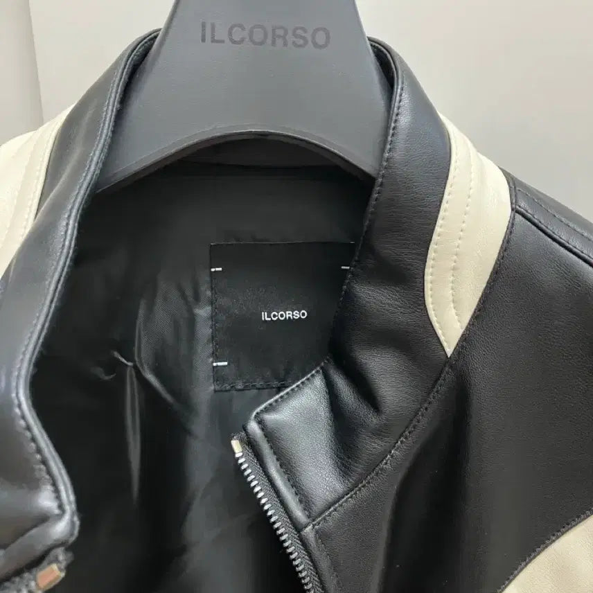 [BUNJANG] Il Corso Biker Vegan Leather Blouson Jacket Black / 일꼬르소 바이커 비건레더 블루종 블랙