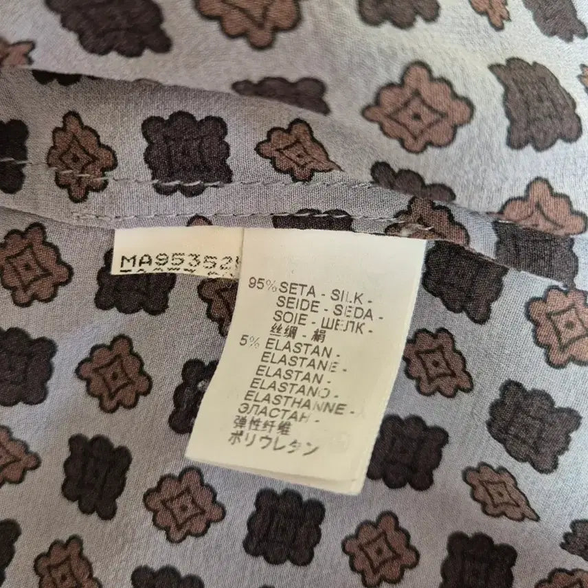 [BUNJANG] Brunello Cucinelli Patterned Short-Sleeve Blouse / (55~66) 브루넬로 쿠치넬리 패턴 반팔 블라우스