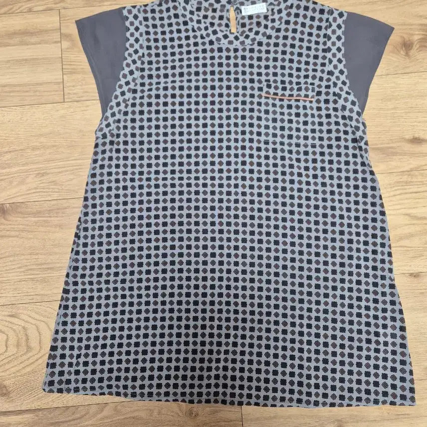 [BUNJANG] Brunello Cucinelli Patterned Short-Sleeve Blouse / (55~66) 브루넬로 쿠치넬리 패턴 반팔 블라우스