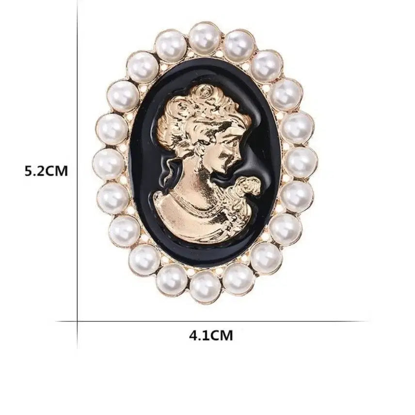 [BUNJANG] Pearl Cameo Brooch / 진주 카메오 브로치(새상품)