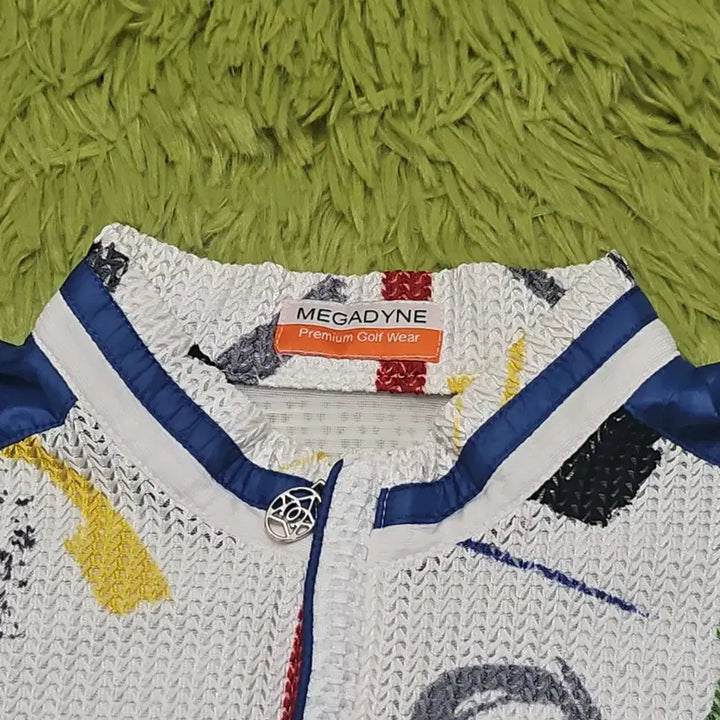 [BUNJANG] Megadyne Premium Golf Wear Geometric Pattern Half-Zip Top M / 메가다인 유니크 패턴 반집업 M