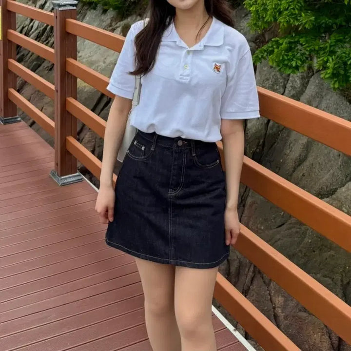 [BUNJANG] Maison Kitsune Yellow Fox Polo Shirt / 