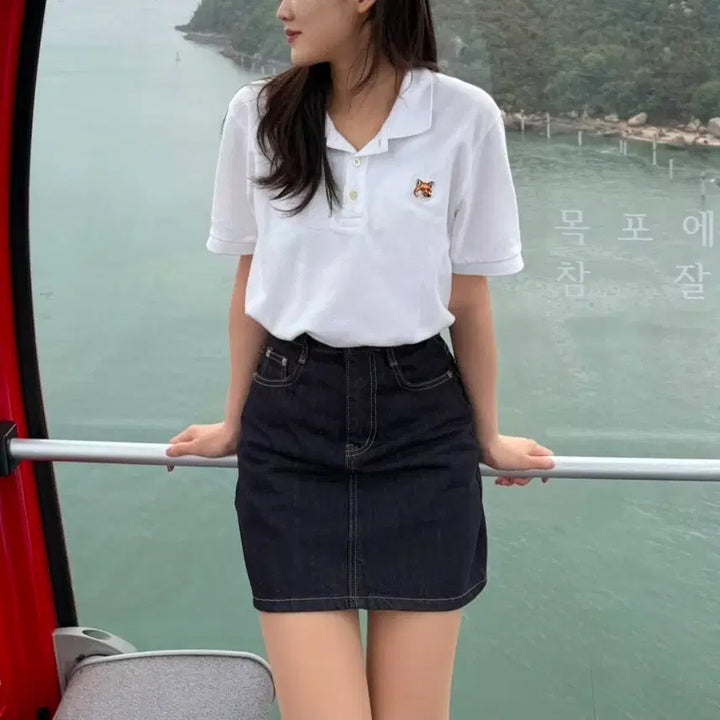 [BUNJANG] Maison Kitsune Yellow Fox Polo Shirt / 