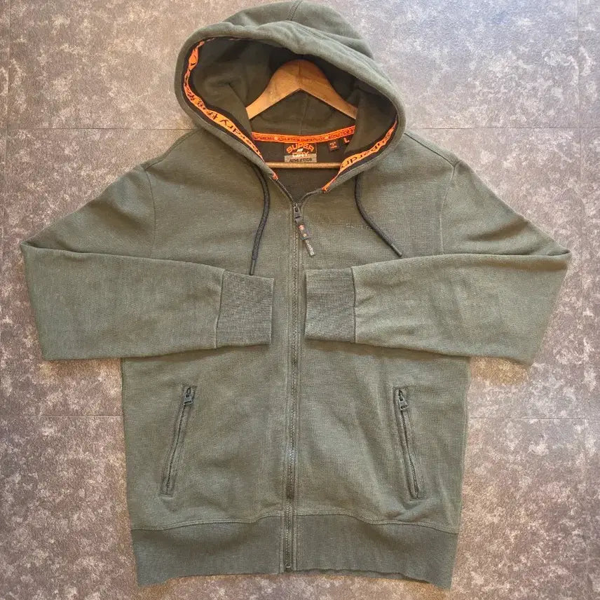 [BUNJANG] Superdry Olive Hooded Zip-up L / 슈퍼드라이 올리브 후드 집업 L