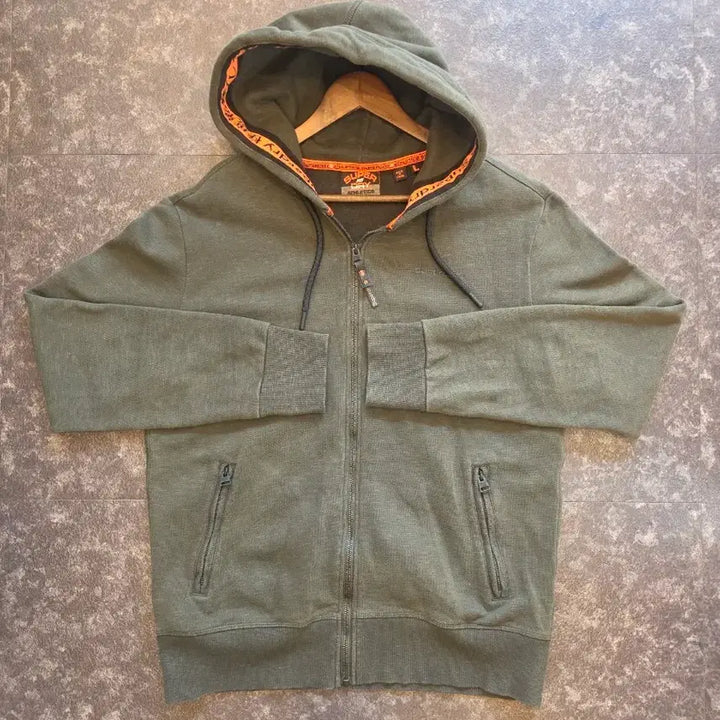 [BUNJANG] Superdry Olive Hooded Zip-up L / 슈퍼드라이 올리브 후드 집업 L
