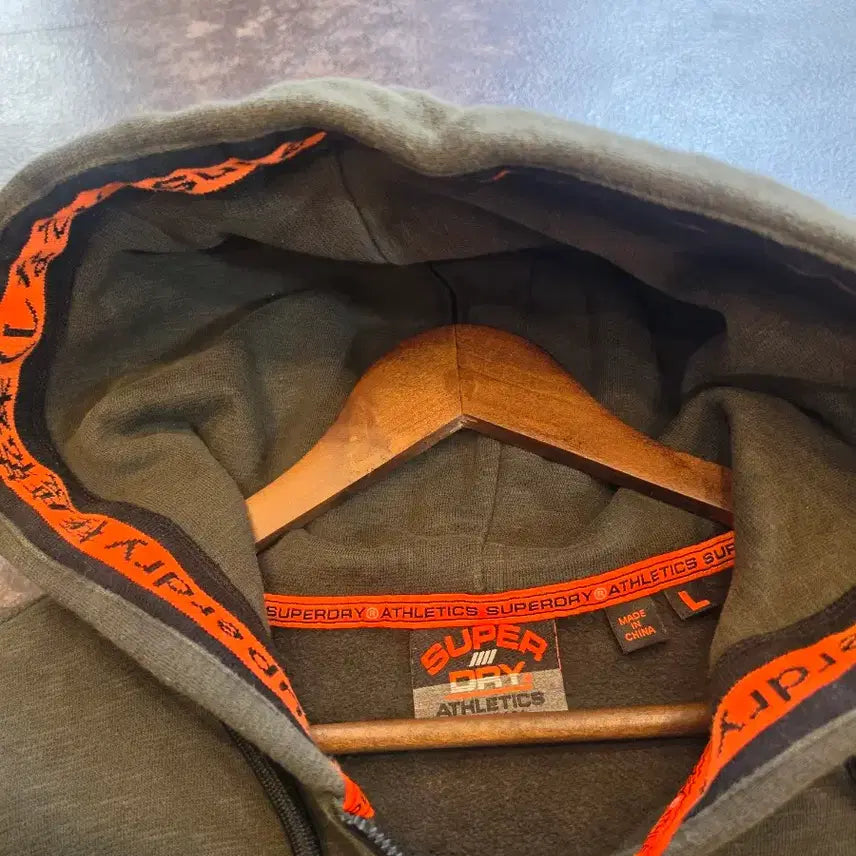 [BUNJANG] Superdry Olive Hooded Zip-up L / 슈퍼드라이 올리브 후드 집업 L