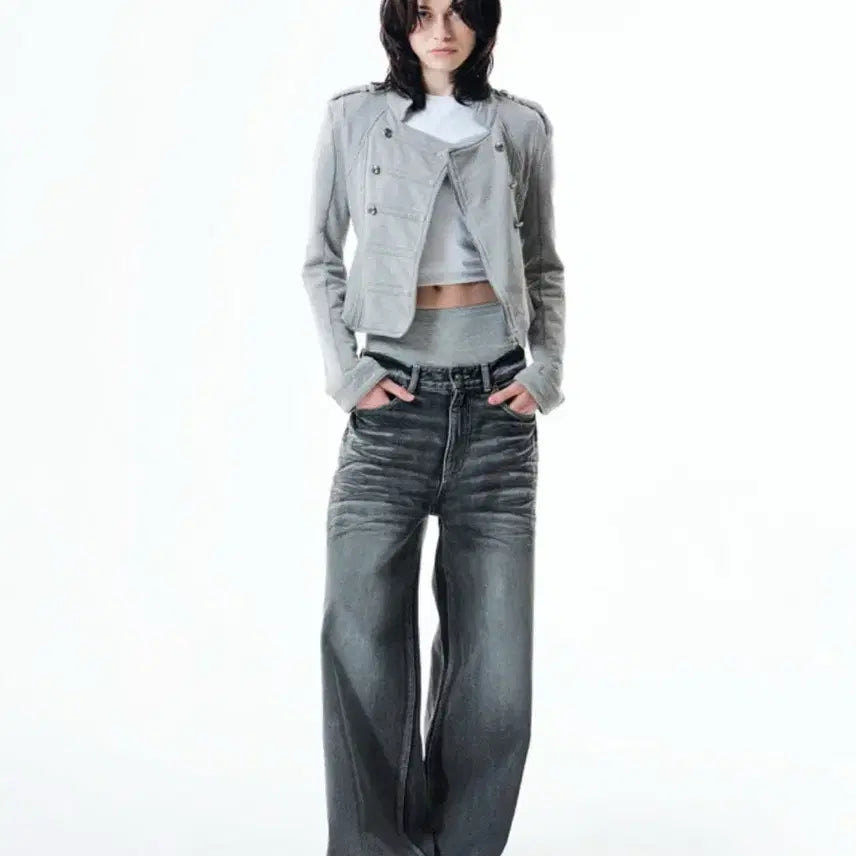 [BUNJANG] 2000 Archive Napoleon Jacket (Melange Grey) / [2000아카이브] NAPOLEON JACKET (MELANGE GREY