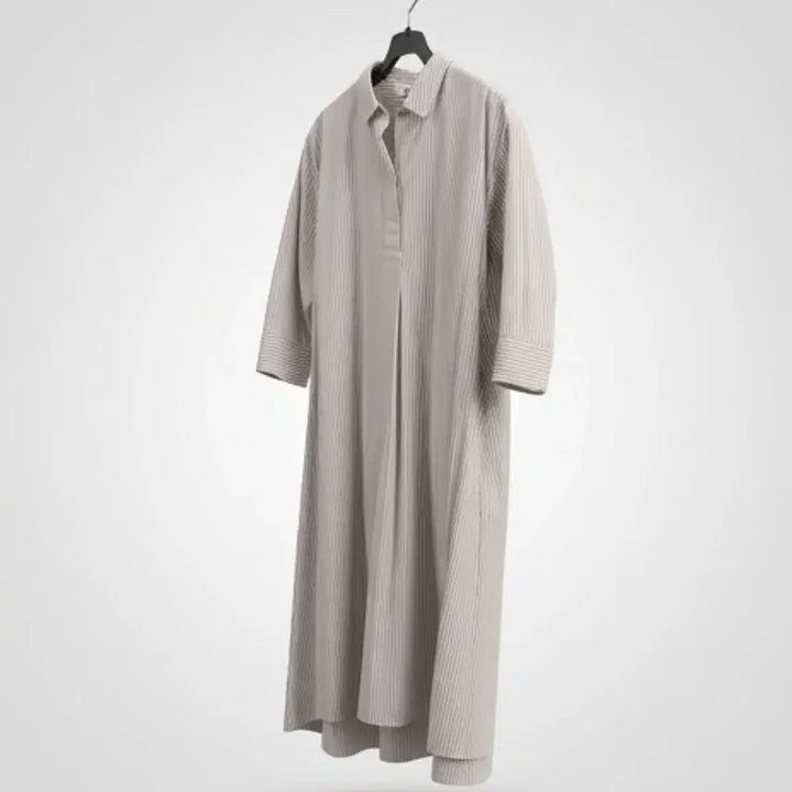 [BUNJANG] Uniqlo Striped Shirt Dress BG A-21 / 여성F / 유니클로 단가라 셔츠원피스BG A-21