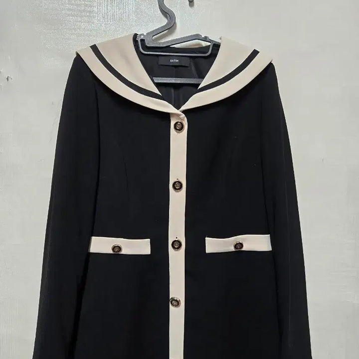 [SOLD OUT] SATIN 세일러카라 배색 원피스 55
