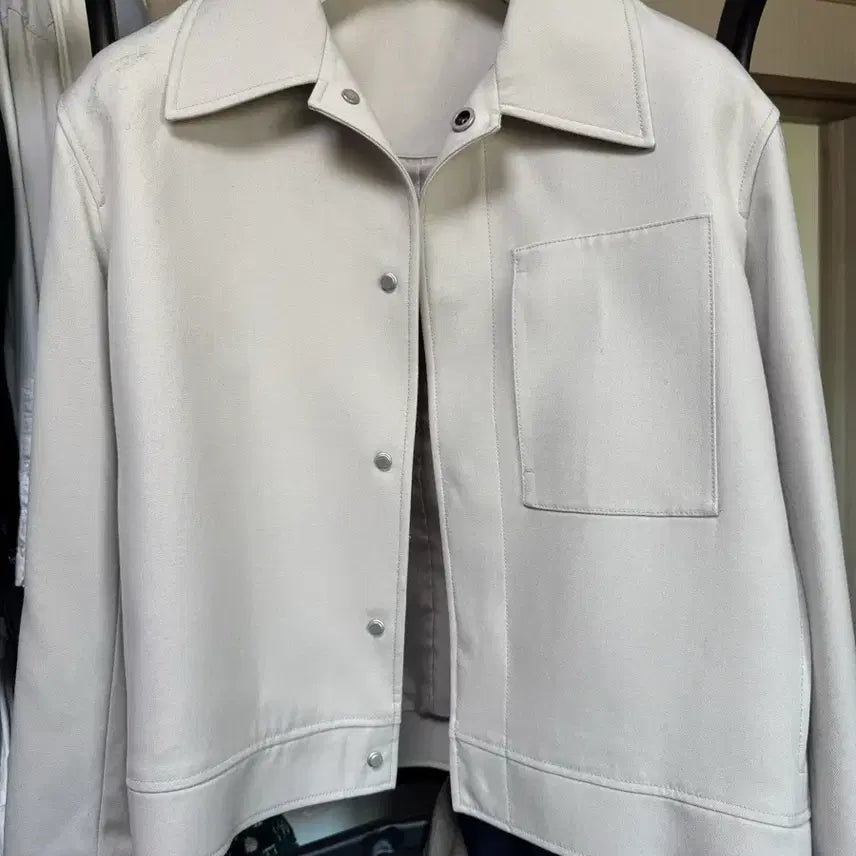[BUNJANG] COOR Oversized Wool Crop Jacket Cream S / 쿠어 오버핏 울 크롭 자켓 크림 S사이즈
