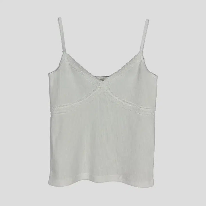 [BUNJANG] Lace Tank Top / 레이스 나시