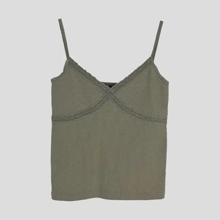 [BUNJANG] Lace Tank Top / 레이스 나시