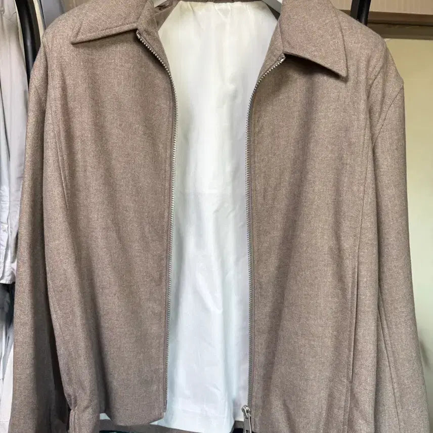 [BUNJANG] Coar Wide Collar Jacket Mélange Beige S / 쿠어 와이드카라 자켓 멜란지베이지 S사이즈