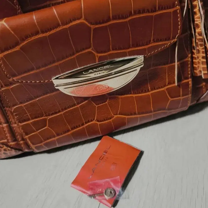 [BUNJANG] Lancel Adajani Crocodile Pattern Tote Bag / 새제품!명품Lancel 란셀 Adajani 토트백