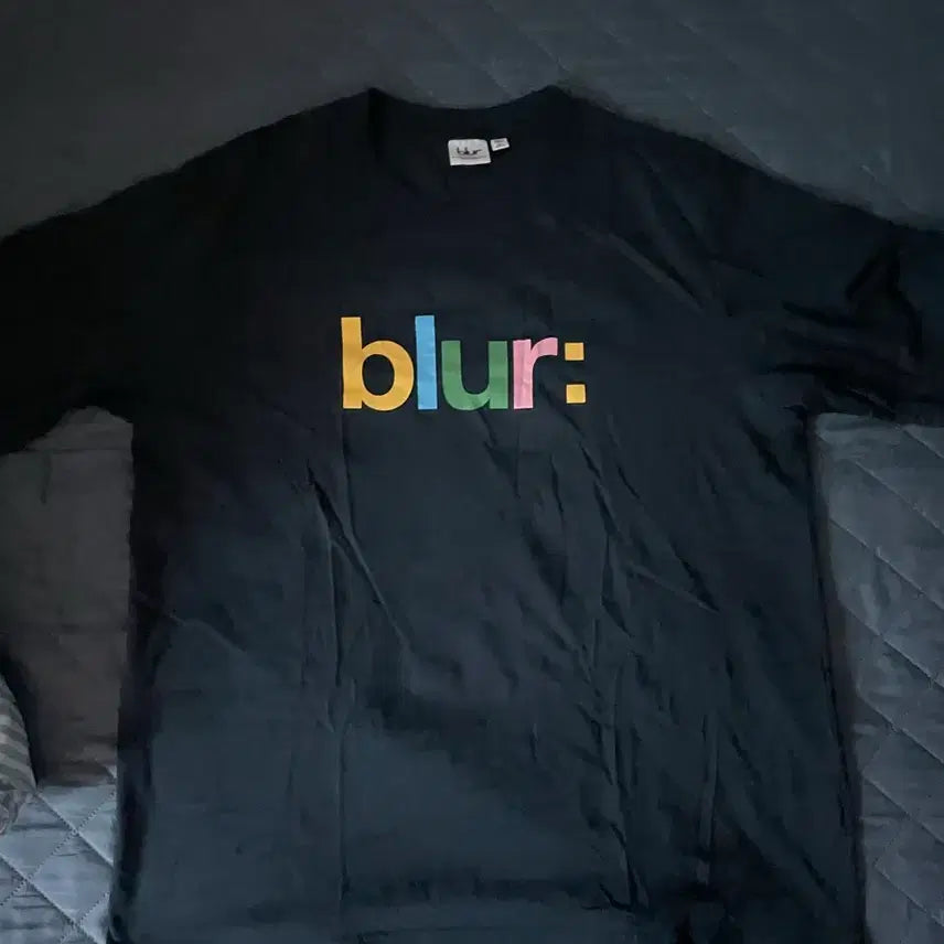 [BUNJANG] Gucci Blurred Logo Short Sleeve T-Shirt Navy / GU 블러 반팔