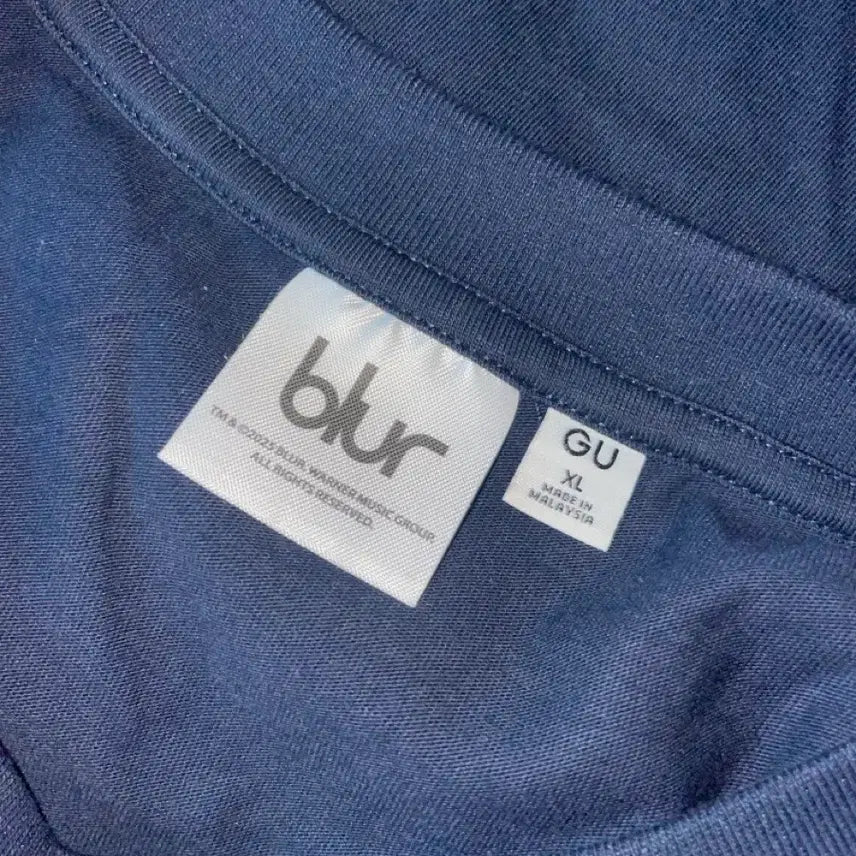 [BUNJANG] Gucci Blurred Logo Short Sleeve T-Shirt Navy / GU 블러 반팔