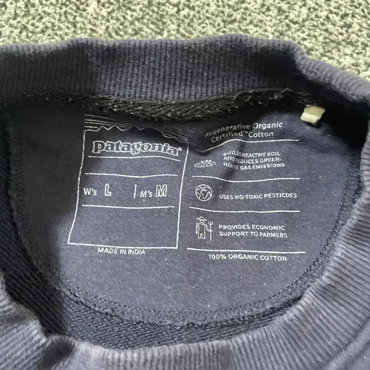 [BUNJANG] Patagonia Mini Logo Organic Cotton Sweatshirt Navy / 빈티지9. 파타고니아 미니 로고 유기농 코튼 맨투맨 네이비
