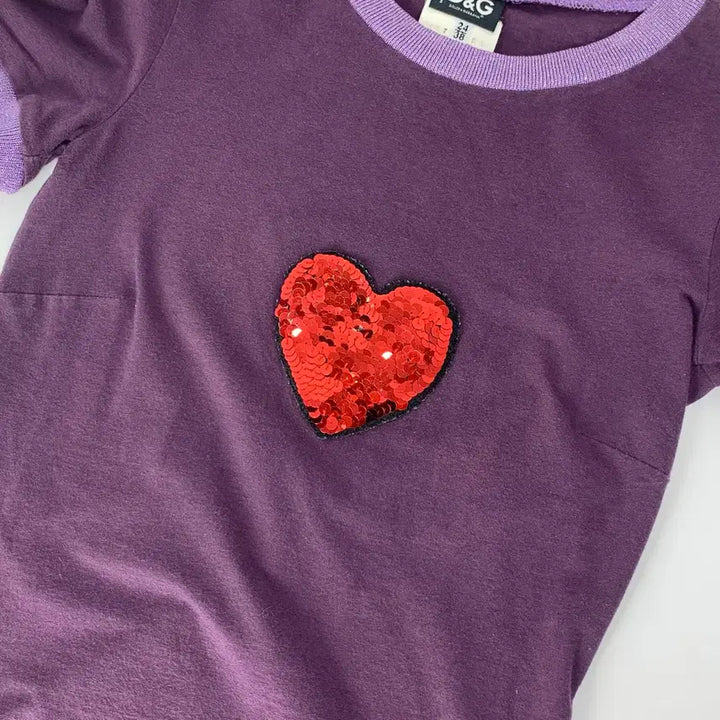 [BUNJANG] Dolce &amp; Gabbana Heart Short-Sleeve T-shirt / 돌체앤가바나 하트 반팔 티셔츠