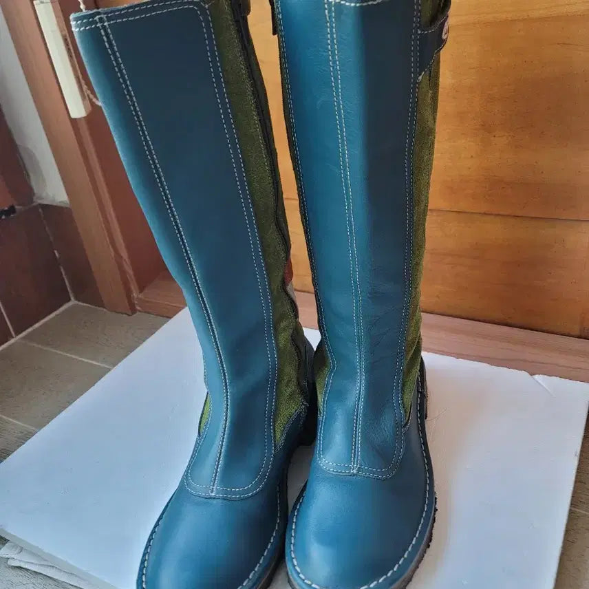 [BUNJANG] OILILY Blue Long Boots / OILILY 오일릴리 블루 롱 부츠