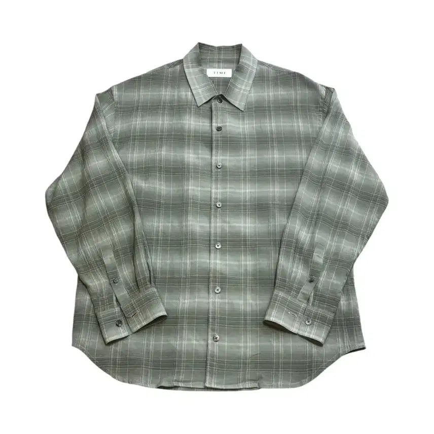 [BUNJANG] Time Homme Crinkle Check Shirt / 타임 옴므  크링클 체크 셔츠