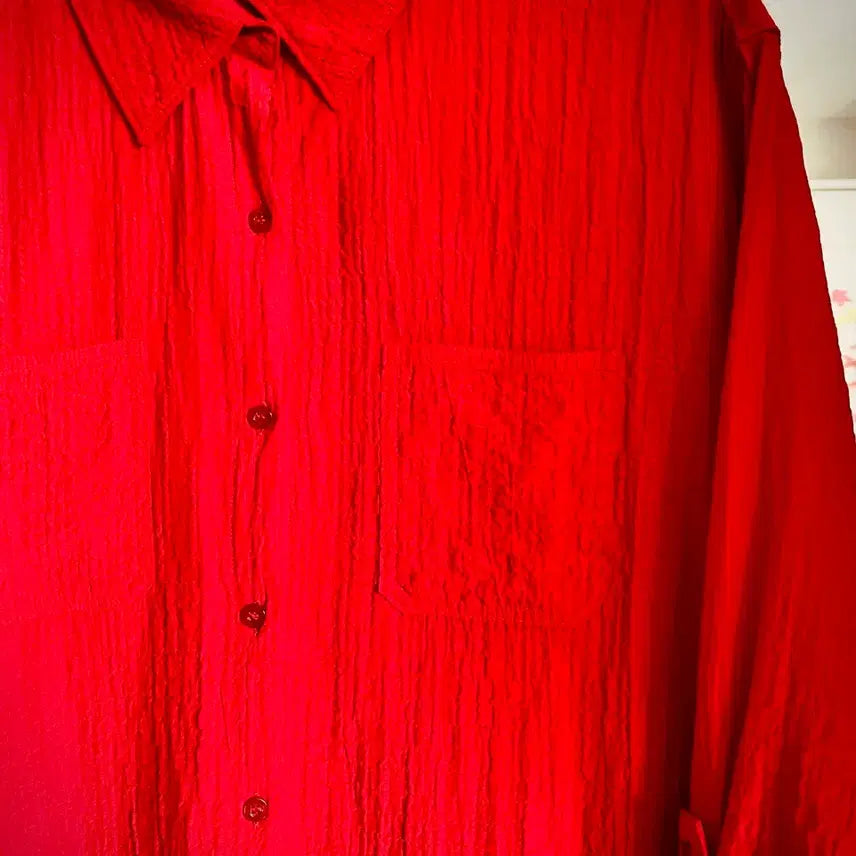 [BUNJANG] WHITE STAG Vintage Pleated Shirt Jacket / 90s WHITE STAG 빈티지 오버사이즈 젠더리스 플리츠 셔츠 자켓